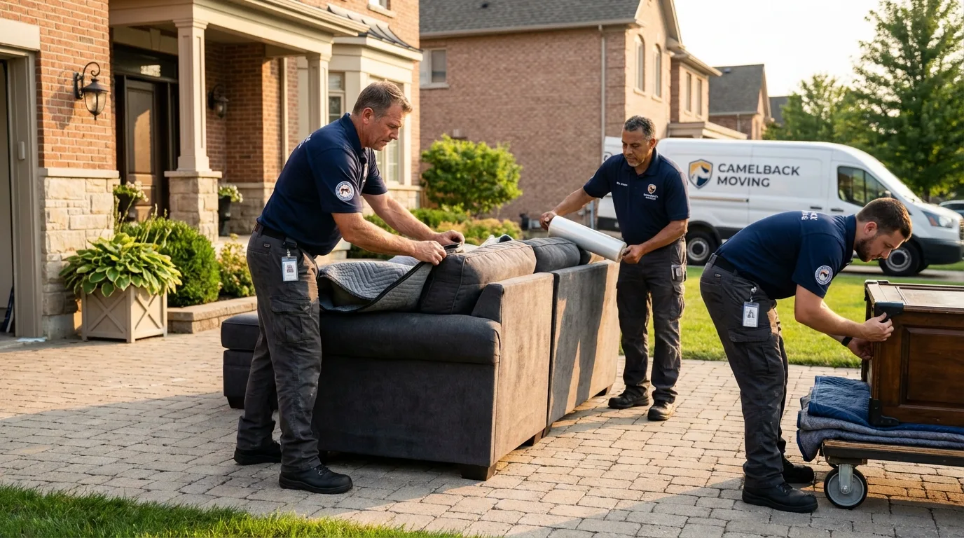 Large estate moving crew wrapping furniture in Clarkton, MO